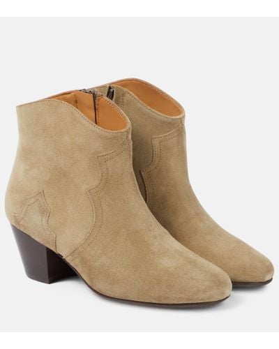 Isabel Marant Suede Ankle Boots - Natural