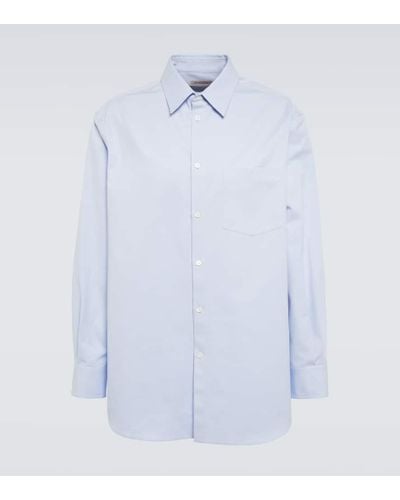 Valentino Camisa de algodon Oxford - Blanco