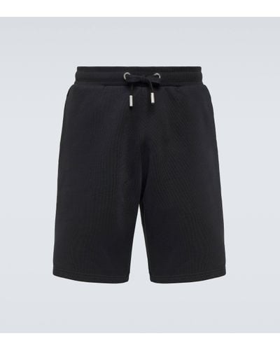 Ami Paris Ami De Cour Cotton Fleece Bermuda Shorts - Black