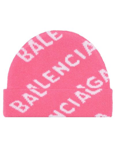 Balenciaga Berretto Allover Logo rosa