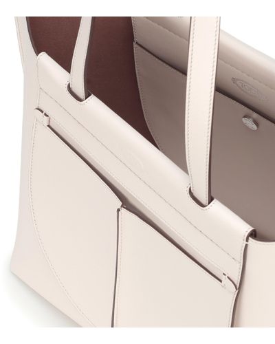 tods pocket medium leather shopper