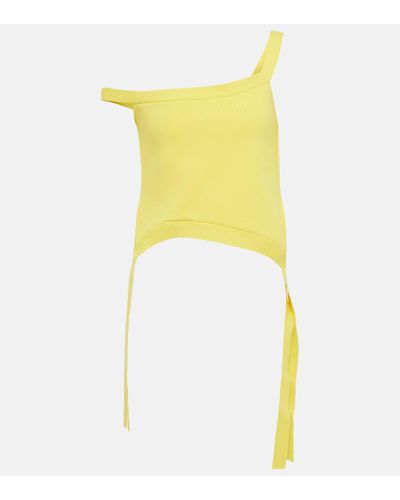 JW Anderson Deconstructed Asymmetrical Top - Yellow