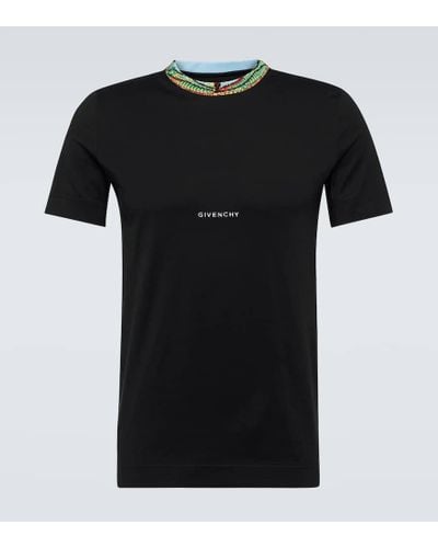Givenchy Camiseta de punto fino de algodon - Negro