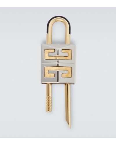 Givenchy Small 4g Padlock Keyring - Metallic