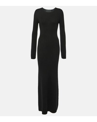 Nili Lotan Ezequiel Wool Maxi Dress - Black