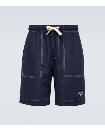 Givenchy Linen Bermuda Shorts - Blue