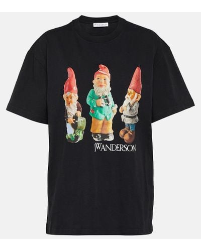 JW Anderson Printed Cotton Jersey T-shirt - Black