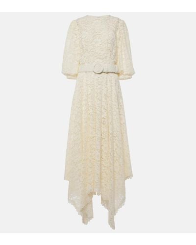 Costarellos Lace Midi Dress - Natural