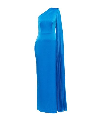 Alex Perry Marnel Satin Crepe Gown - Blue