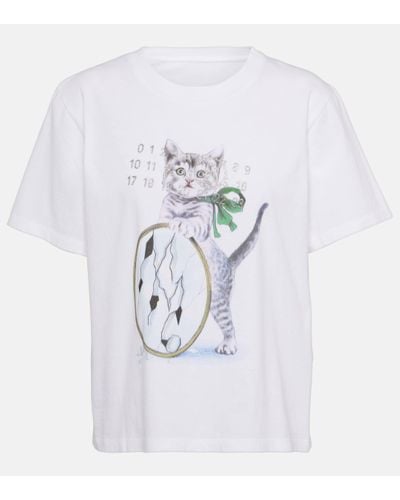 MM6 by Maison Martin Margiela T-shirt imprime en coton - Blanc