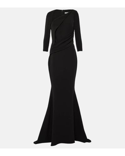 Safiyaa Pollina Crepe Gown - Black