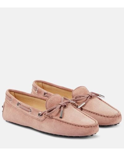 Tod's Suede Loafers - Pink