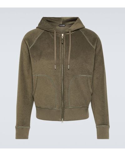 Tom Ford Sweat-shirt a capuche en coton - Vert