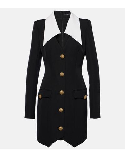 Balmain Button Dress - Black