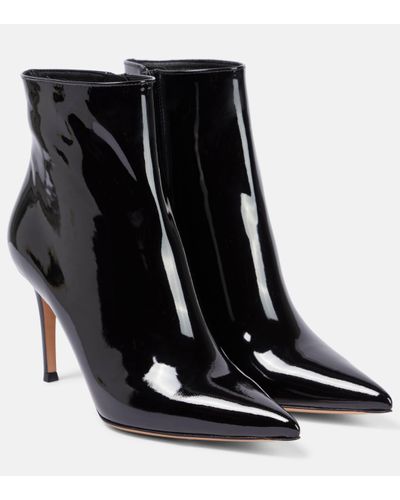 Gianvito Rossi Bottines en cuir verni - Noir