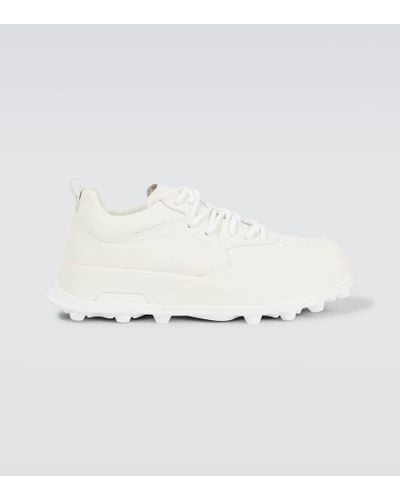Jil Sander Semanado Leather Sneakers - White