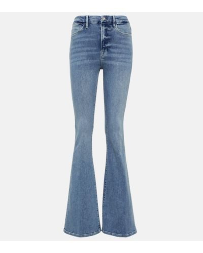 FRAME Le Super High Flare Jeans - Blue