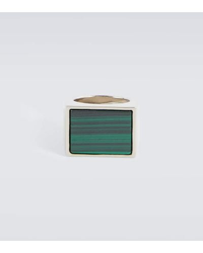 Dries Van Noten Anello squadrato - Verde