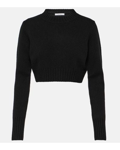Max Mara Jazz Cropped Cashmere Sweater - Black