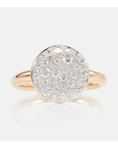 Pomellato Sabbia Ring aus 18kt Rosegold mit Diamanten - Weiß