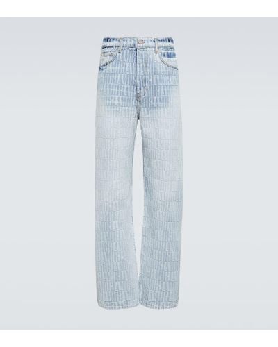 Amiri Jeans con logo jacquard - Blu