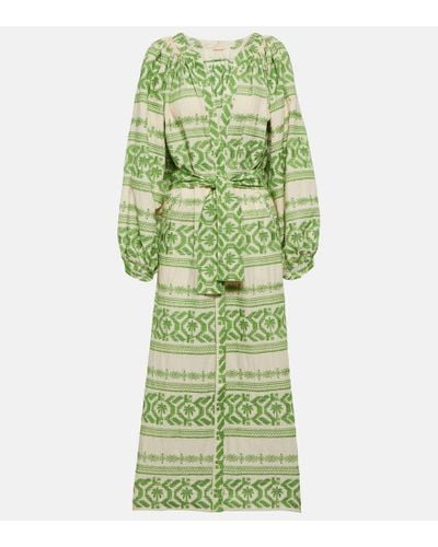 Johanna Ortiz Vestido Rimarima estilo túnica - Verde