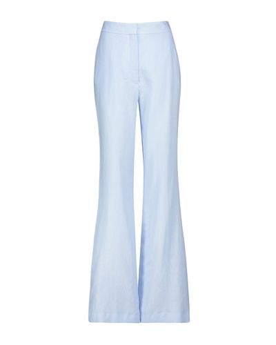 Gabriela Hearst Pantalon ample Sonya à taille haute en lin - Bleu