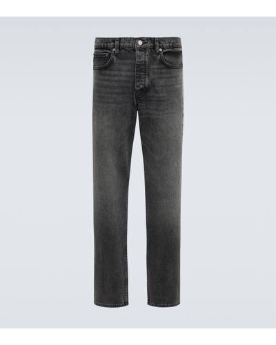FRAME Mid-rise Straight Jeans - Grey