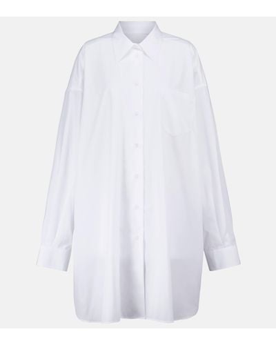 Maison Margiela Oversized Cotton Shirt Dress - White