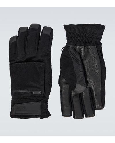 ZEGNA Handschuhe aus Kaschmir und Leder - Schwarz