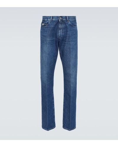 Versace Straight Jeans La Medusa - Blau