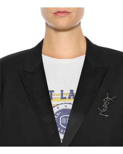 ysl lapel pin