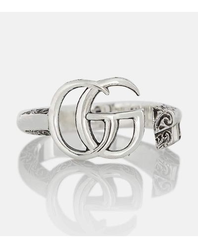 Gucci Ring Double G aus Sterlingsilber - Weiß