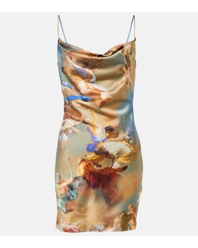 Balmain Mini Slip -Kleid mit 'Sky' Druck - Mehrfarbig