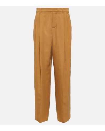 Vince Weite High-Rise-Hose - Natur