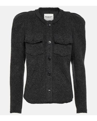 Isabel Marant Giacca Nelly in tweed - Nero