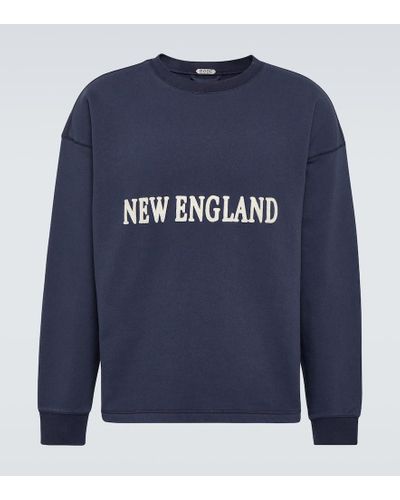 Bode Felpa New England in jersey di cotone - Blu