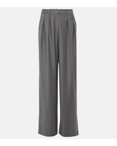 Frankie Shop Ripley High-rise Straight Trousers - Grey