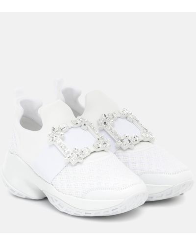 Roger Vivier Baskets Viv' Run a cristaux - Blanc