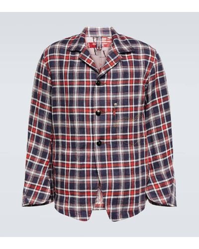 Junya Watanabe X Levi's Checked Linen Overshirt - Multicolor
