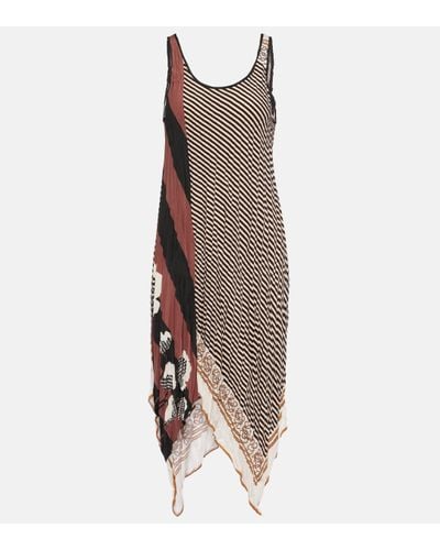 Loewe Striped Midi Dress - Brown