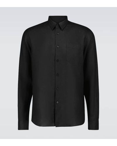 Vilebrequin Camisa de lino Caroubis - Negro