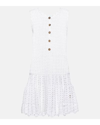 Melissa Odabash Rosie Cotton Crochet Minidress - White