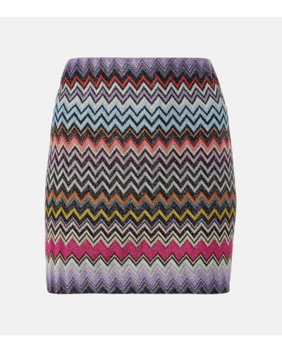 Missoni Zig Zag Lame Miniskirt - Multicolour