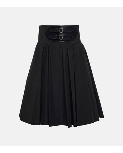 Alaïa Alaia Belted Cotton Skirt - Black