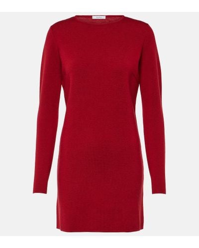 Max Mara Eridani Wool Minidress - Red