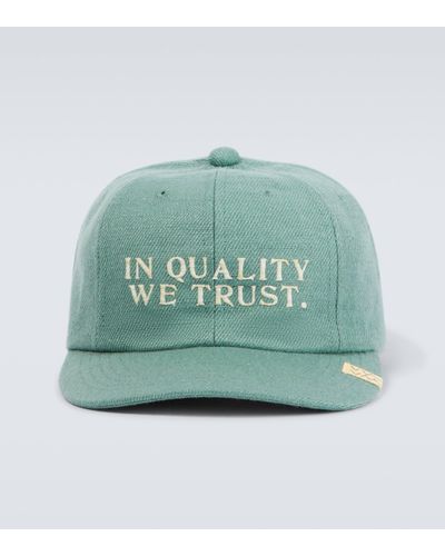 Visvim Excelsior Ii Wool And Linen Baseball Cap - Green