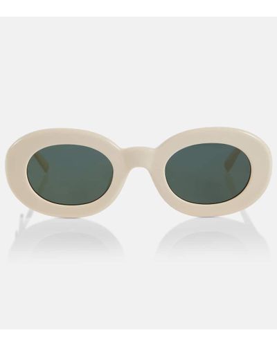 Jacquemus Ovale Sonnenbrille Les Lunettes Pralu - Weiß