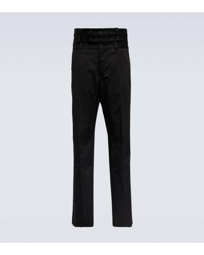 Dolce & Gabbana High-rise Straight Trousers - Black