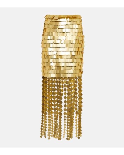 Jonathan Simkhai Lucee Embellished Midi Skirt - Metallic